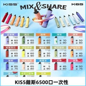 鎧斯KIS5一次性 6500口磁吸式 自由混搭拋棄式電子煙#18個口味#