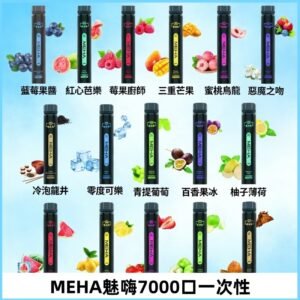 MEHA X Bar魅嗨小黑條7000口拋棄式|一次性電子煙#新品上市#